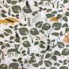Printed Cotton TATUINE Light Greige / Rosemary